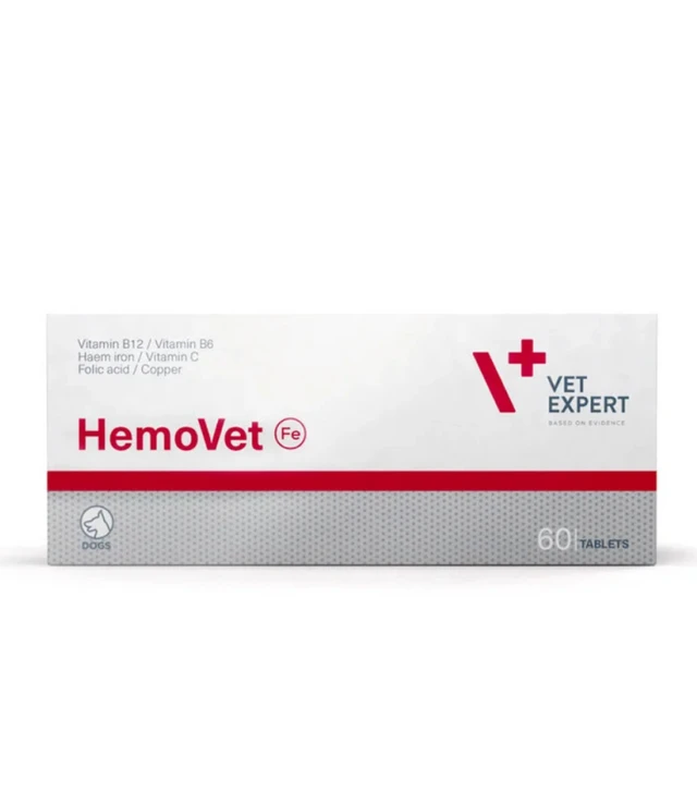 Таблетки для собак VetExpert ГемоВет с гемовым железом и витаминами, 60 шт