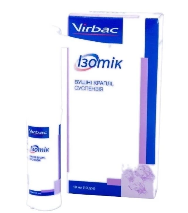 Вушні краплі для собак Virbac Ізотік, 10 мл