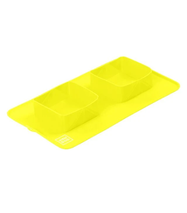 Миска складная для собак и кошек WAUDOG Silicone желтая, 385х230х50 мм