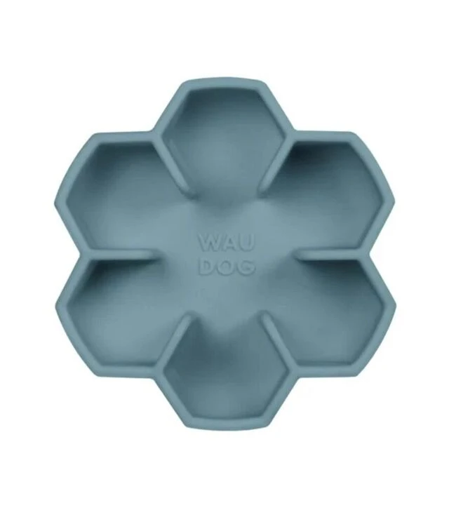 Миска для собак і котів WAUDOG Silicone для повільного харчування, сіра, 750 мл