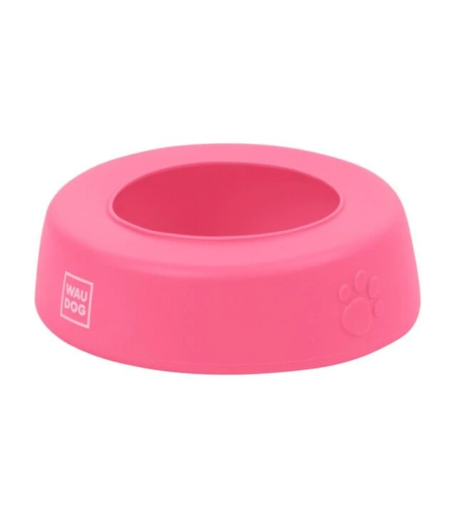 Миска-непроливайка для собак и кошек WAUDOG Silicone розовая, 750 мл
