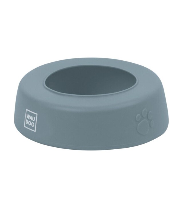 Миска-непроливайка для собак и кошек WAUDOG Silicone серая, 1 л