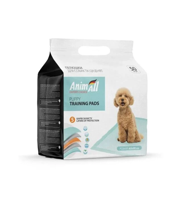 Пеленки для собак и щенков AnimAll Puppy Training Pads, 60х90 см, 50 шт