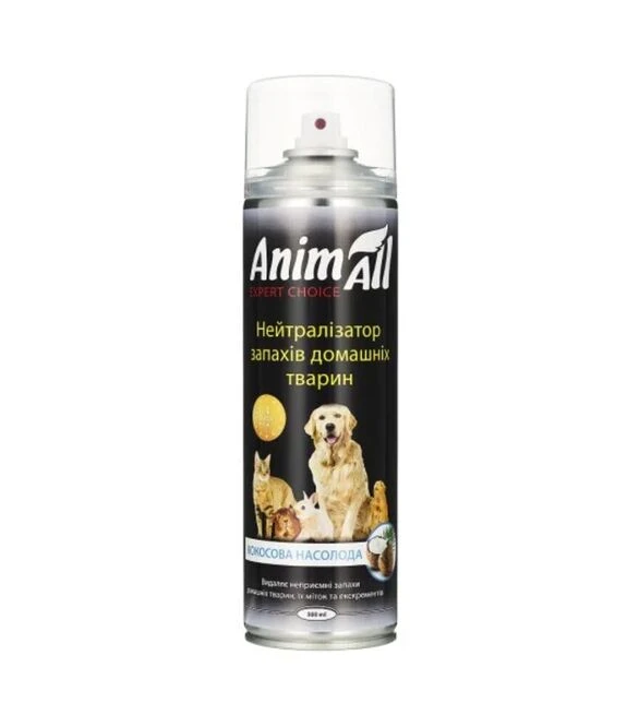 Спрей AnimAll нейтралізатор запаху домашніх тварин, з ароматом кокоса, 500 мл