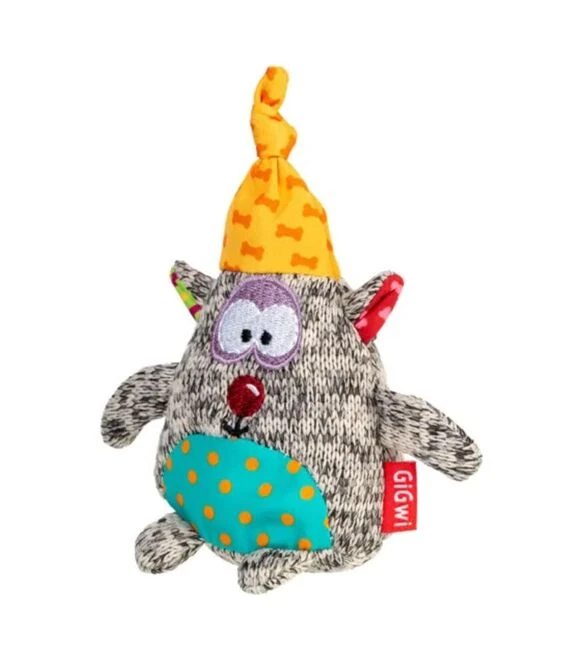 Іграшка для собак GiGwi Plush Friendz Ведмідь з пищалкою, 10 см