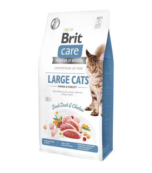 Беззерновой сухой корм для кошек Brit Care Cat Grain Free с уткой и курицей, 7 кг