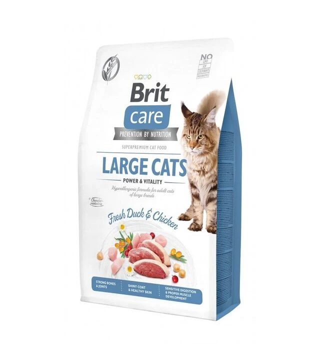 Беззерновой сухой корм для кошек Brit Care Cat Grain Free с уткой и курицей, 2 кг