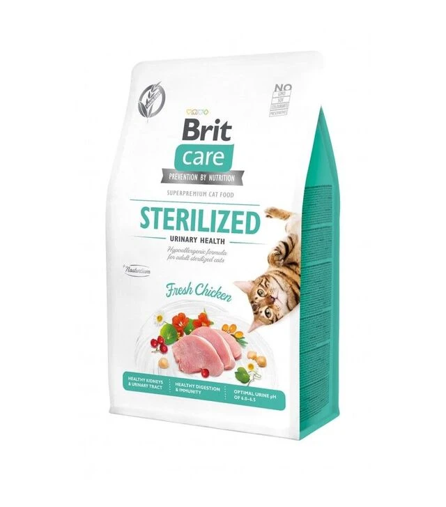 Беззерновий сухий корм для котів Brit Care Cat Grain Free для підтримання сечостатевої системи, з куркою, 400 г