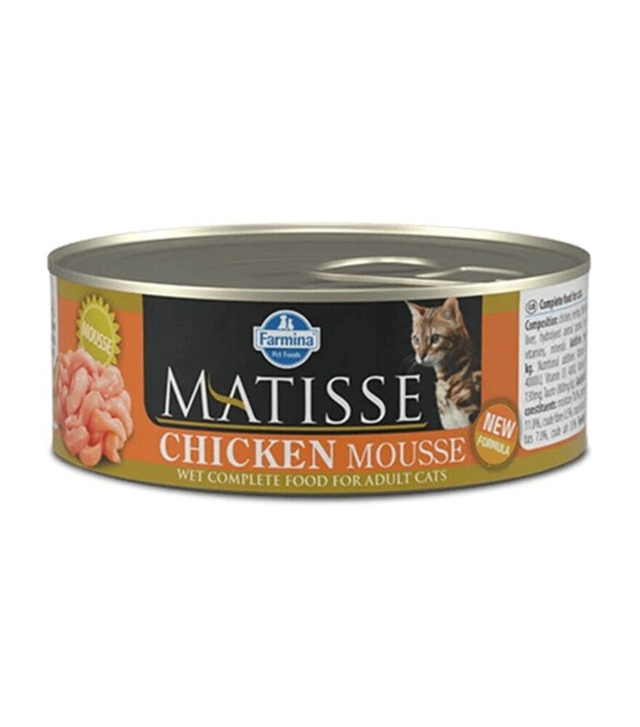Влажный корм для кошек Farmina Matisse мусс с курицей, 85 г