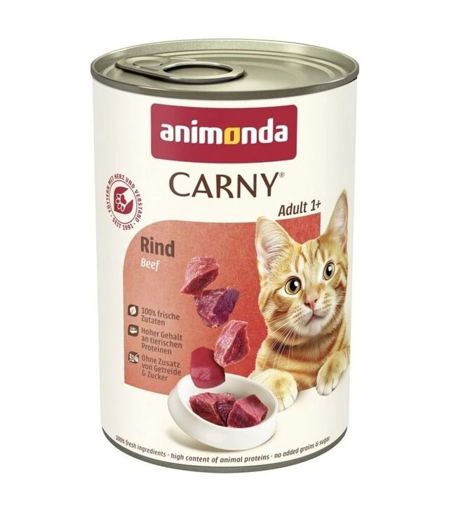 Беззерновий вологий корм для котів Animonda Carny Adult з яловичиною, 400 г