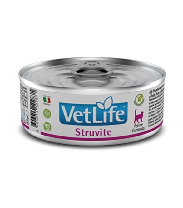 Лікувальний вологий корм для котів Farmina Vet Life Struvite для розчинення струвітних уролітів, 85 г