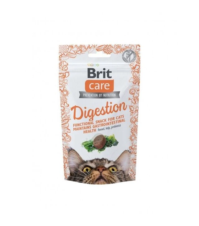 Ласощі для котів Brit Care Functional Snack Digestion для підтримки травлення, з тунцем, 50 г