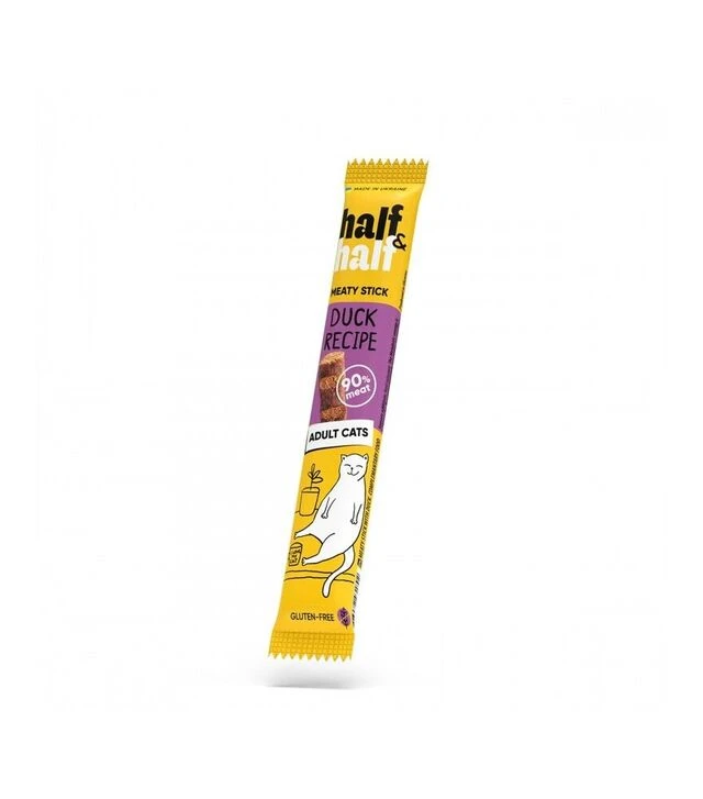 Ласощі для котів Half&Half м'ясна паличка, з качкою, 5 г