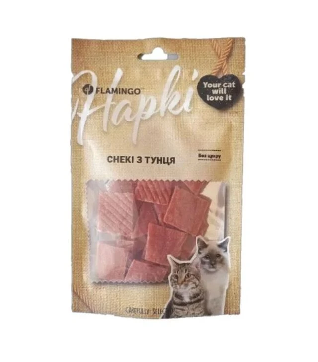 Лакомство для кошек Flamingo снеки с мясом тунца, 50 г