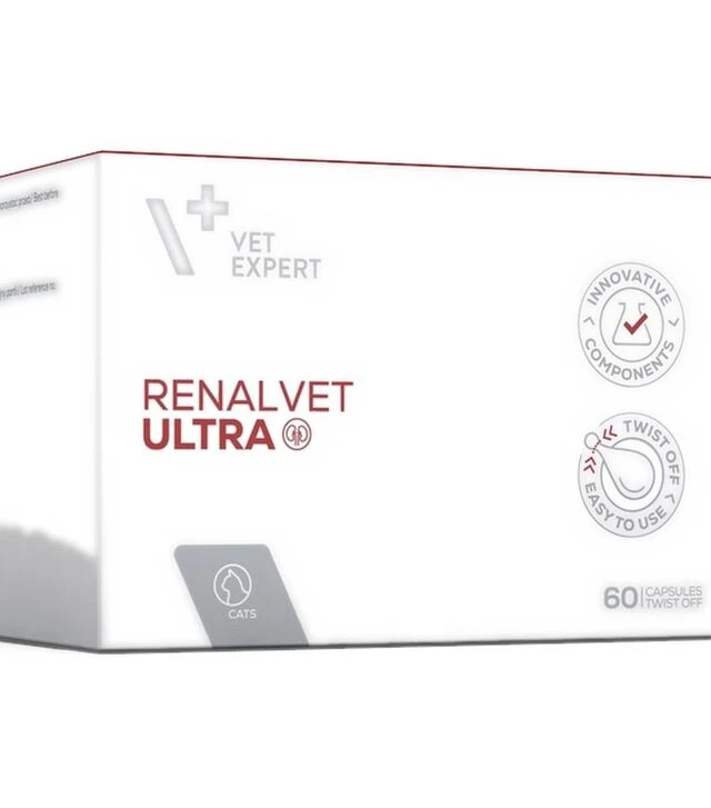 Капсули для котів VetExpert РеналВет Ультра для підтримки зниженої функції нирок, 60 шт