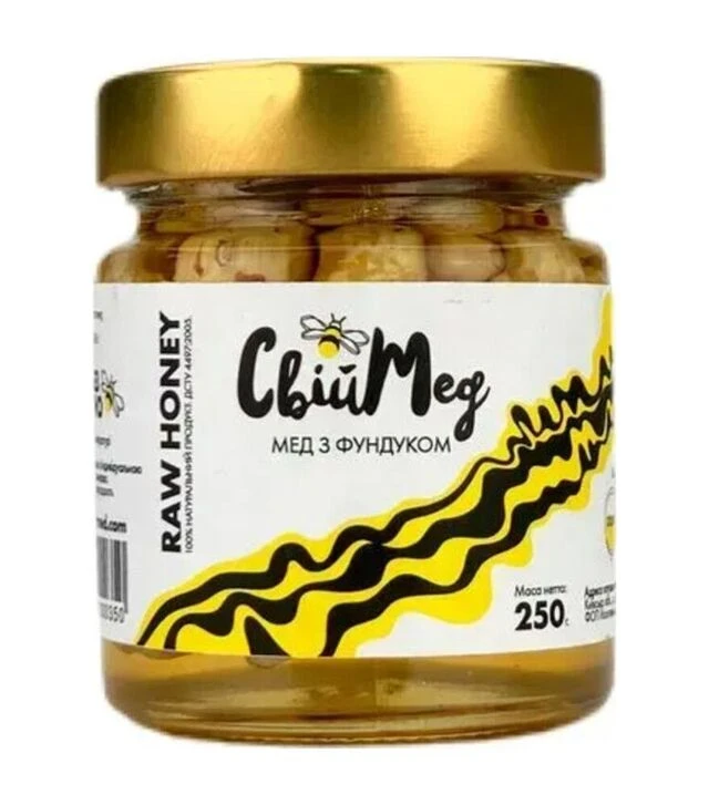 Мед з фундуком Свій мед, 250 г скло