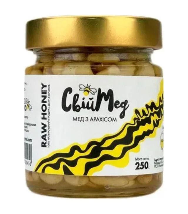 Мед с арахисом Свой мед, 250 г стекло