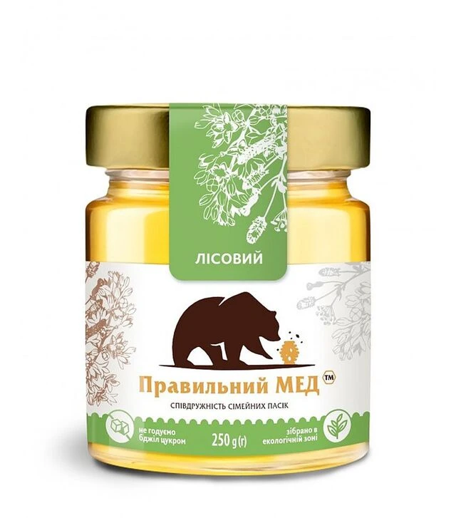 Мед лісовий Правильний мед, 250 г скло