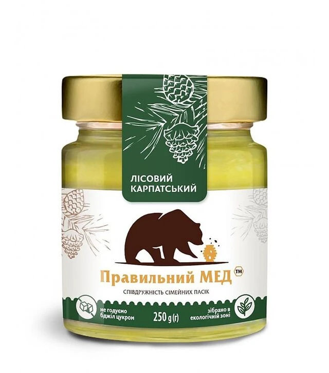 Мед падевий Правильний мед, 250 г скло