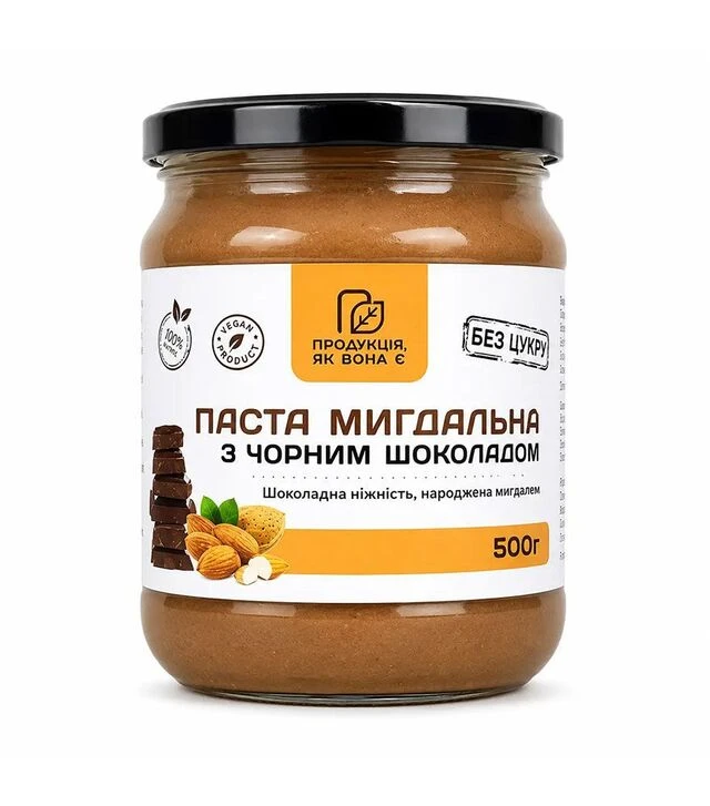 Паста миндальная с черным шоколадом Продукция, как она есть, 500 г