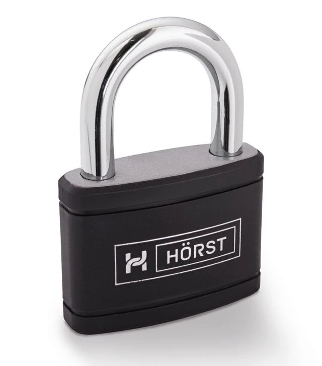 Замок навесной Horst 75мм, черный (HR-SP1-75E)