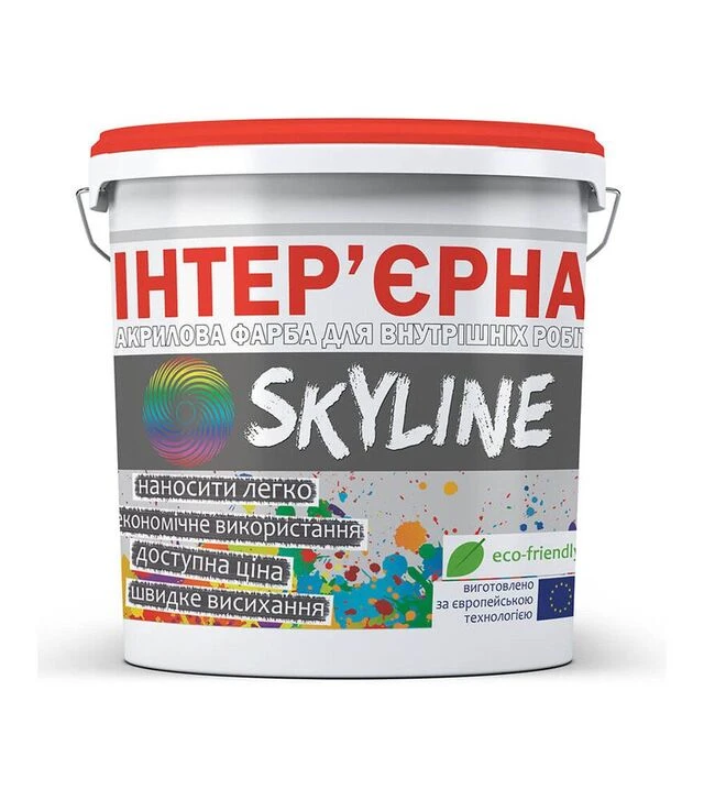 Фарба акрилова інтер'єрна SkyLine Білий, 7 кг