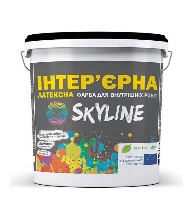 Краска цветная латексная интерьерная SkyLine Белый, 7 кг