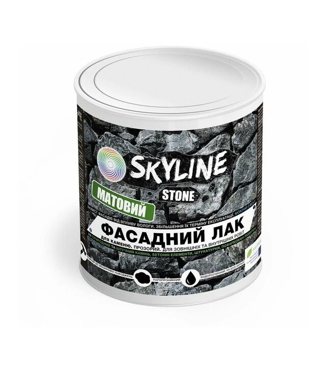 Лак акриловий фасадний SkyLine Stone для каменю Матовий, 0,75 л