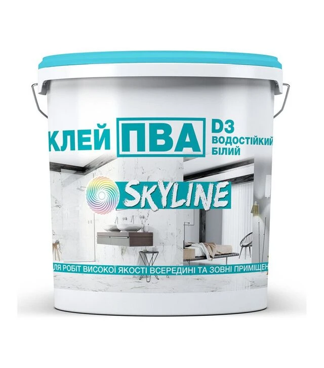 Клей ПВА міцний універсальний водостійкий D3 SkyLine, 5 кг