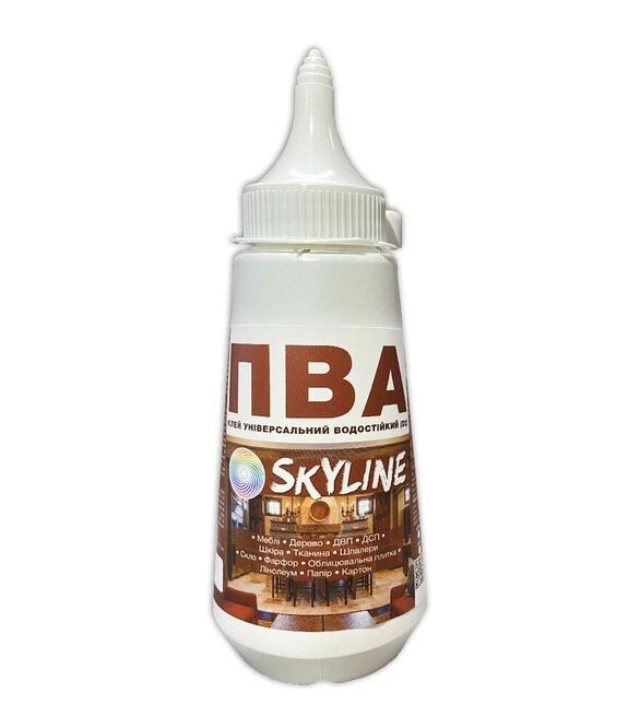 Клей ПВА универсальный водостойкий D2 SkyLine, 0,25 кг