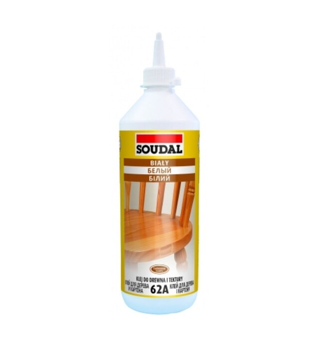 Клей ПВА влагостойкий D2 Soudal 62A для мебели, 250 г
