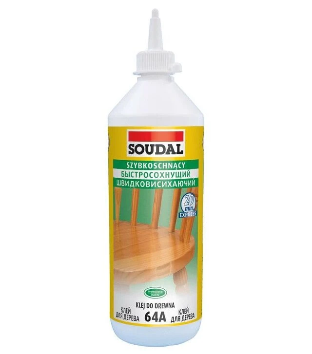 Клей ПВА быстросохнущий D2 Soudal 64A Express, 250 г