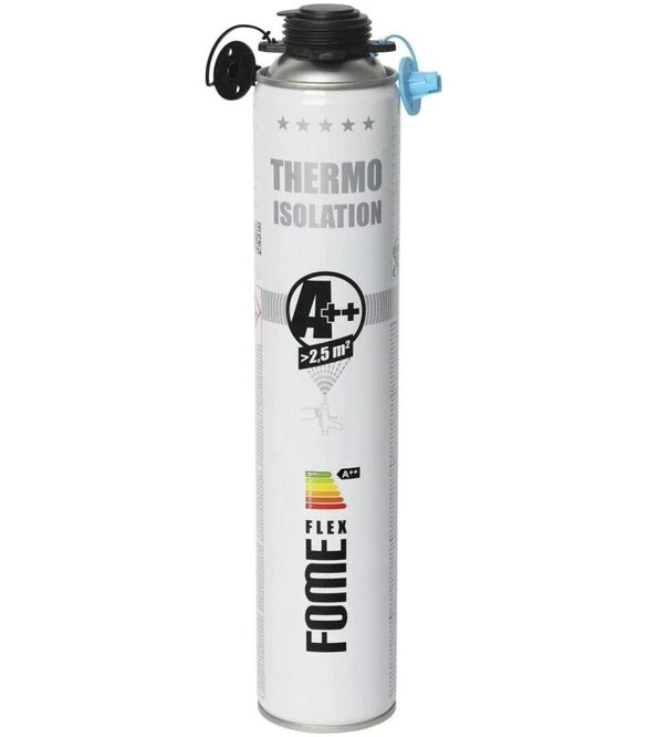 Пена теплоизоляционная Fome Flex Thermoisolation A++, Голубая, 850 мл