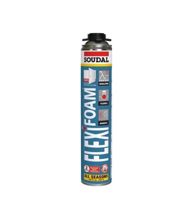 Пена монтажная пистолетная Soudal FlexiFoam высокоэластичная, 750 мл