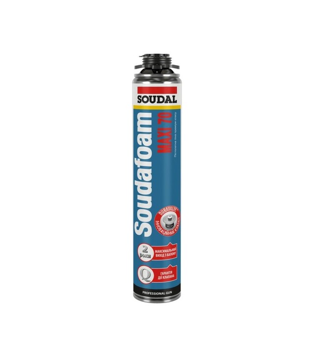 Пена монтажная пистолетная Soudal Soudafoam Maxi 70, 870 мл