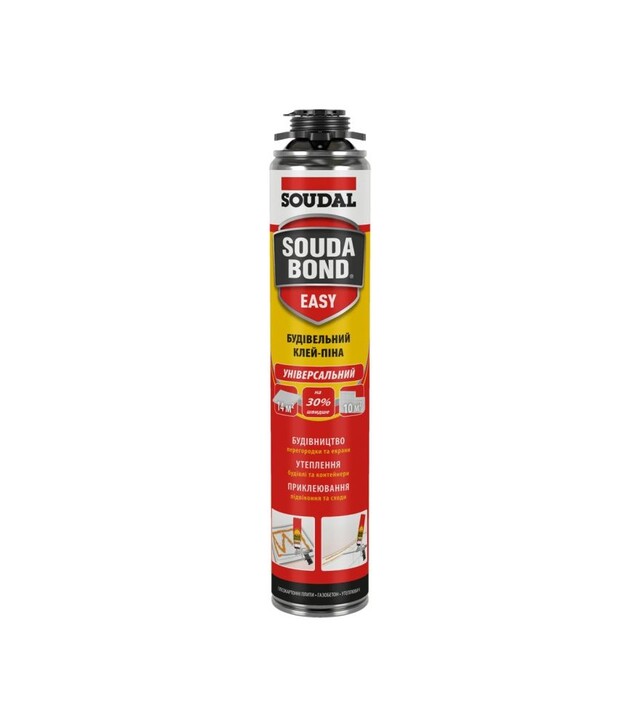 Клей-піна будівельна пістолетна Soudal Soudabond Easy, 750 мл