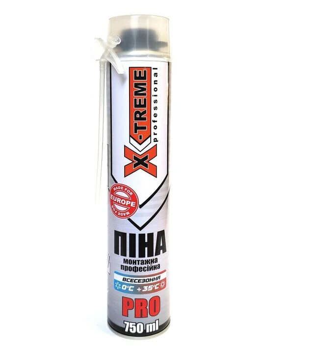 Піна монтажна багатоцільова X-Treme PRO, 750 мл