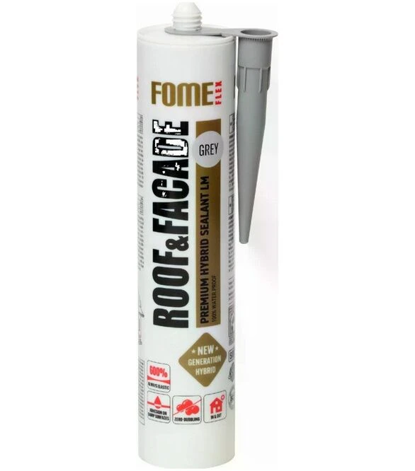 Герметик гібридний Fome Flex Roof&Facade для фасаду, Сірий, 300 мл