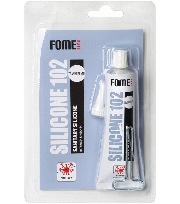 Герметик силиконовый Fome Flex 102 SILICONE, Прозрачный, 60 мл