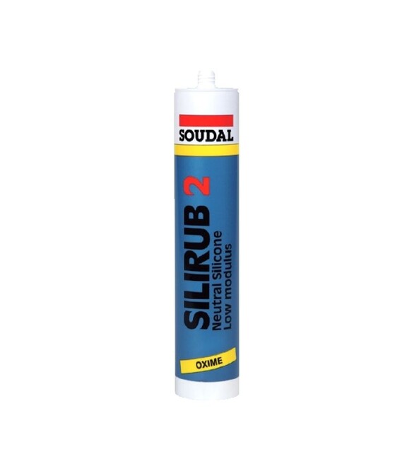 Герметик силиконовый нейтральный низкомодульный Soudal Silirub 2, Черный, 300 мл