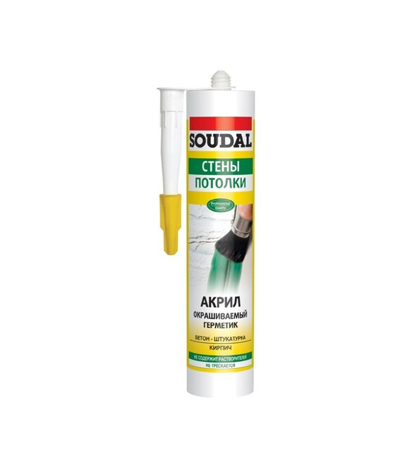 Герметик акриловий Soudal, Білий, 280 мл