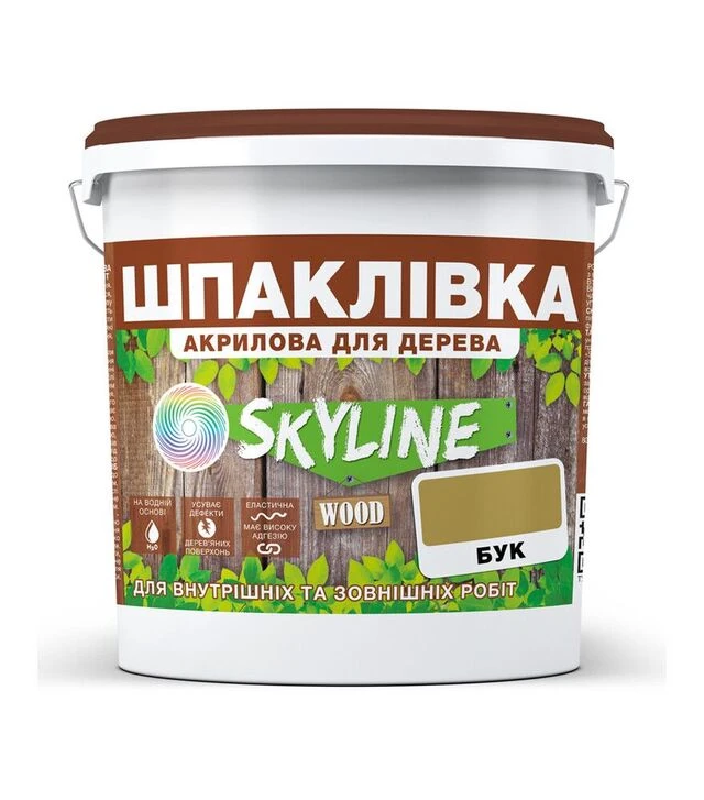 Шпаклівка акрилова SkyLine Wood для дерева Бук, 4,5 кг