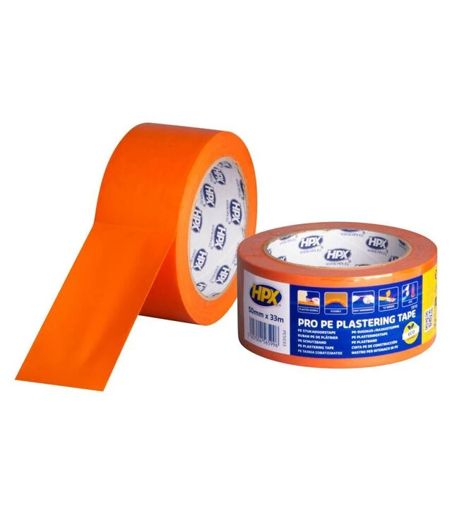 Лента малярная PRO PE PLASTERING TAPE, 50 мм Оранжевая, 33 м