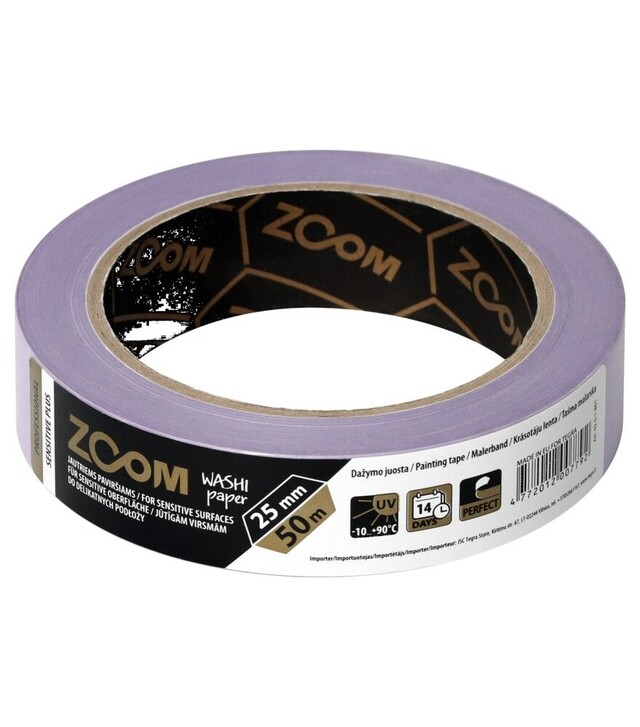 Лента малярная Zoom Sensitive Plus, Фиолетовая (50 м×25 мм)