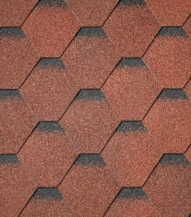 Бітумна черепиця Superglass Hex (20), Tile Red Ultra