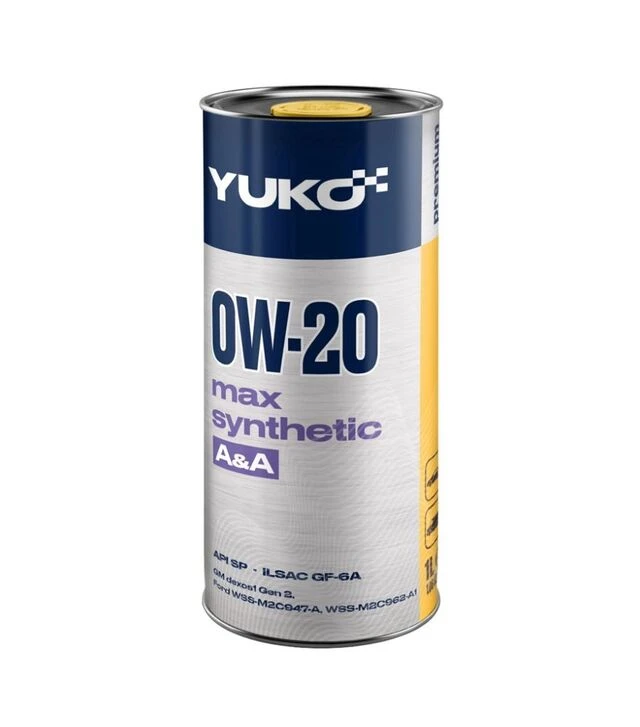 Моторное масло Yuko MAX SYNTHETIC A&A 0W-20, 1 л