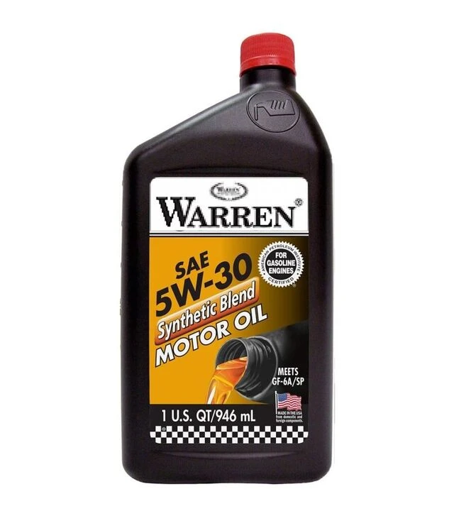 Моторное масло Warren Synthetic Blend 5W30, 12/1 QT, 0,946 л