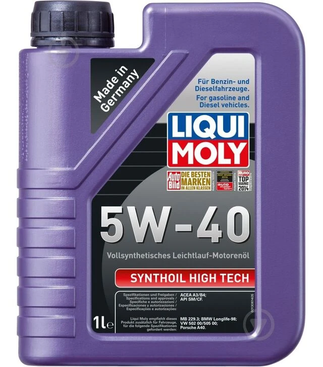 Моторное масло Liqui Moly Synthoil High Tech 5W-40, 1 л