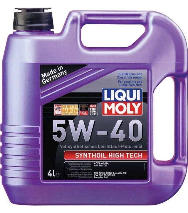 Моторное масло Liqui Moly Synthoil High Tech 5W-40, 4 л