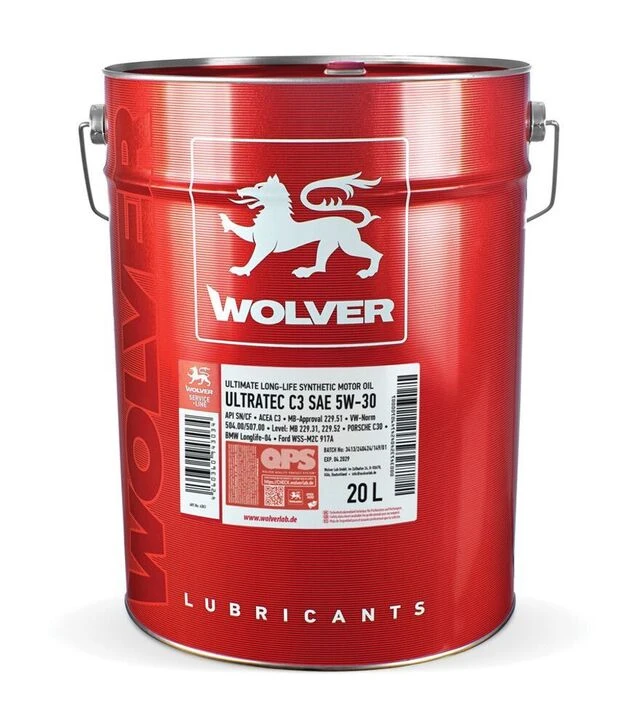 Моторное масло WOLVER ULTRATEC C3 5W-30, 20 л